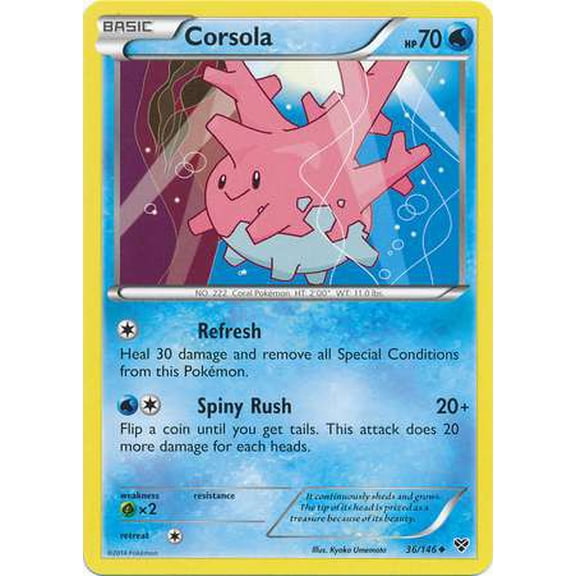 Pokemon XY Base Set Uncommon Corsola #36