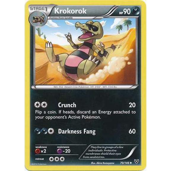 Pokemon XY Base Set Uncommon Krokorok #70