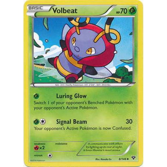 Pokemon XY Base Set Uncommon Volbeat #8