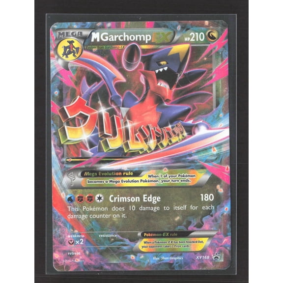 Pokemon XY Black Star Promos M Garchomp EX - XY168 promo #XY168