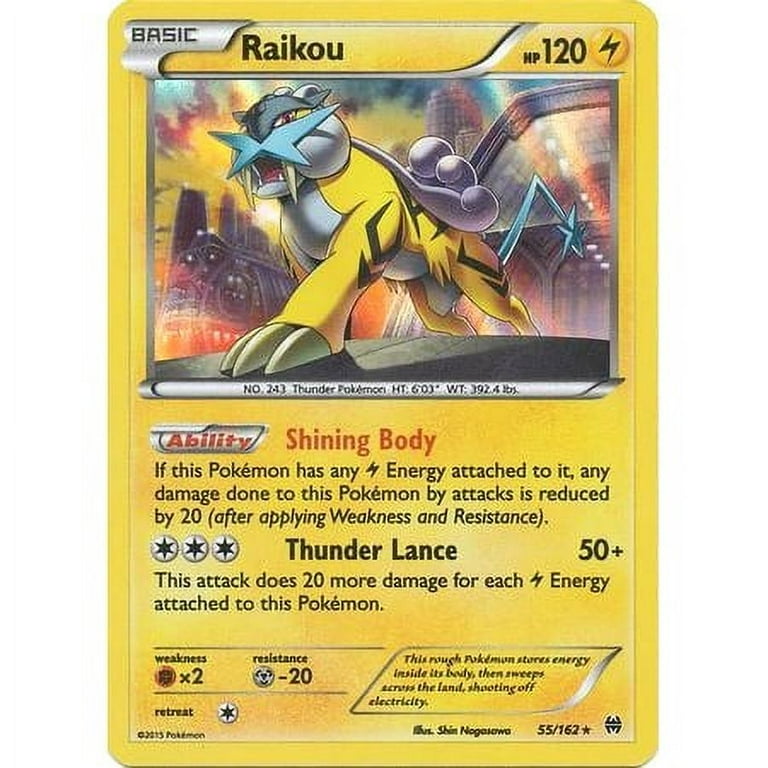 Pokemon XY Breakthrough Raikou - 55/162 - Holo Rare New NM 