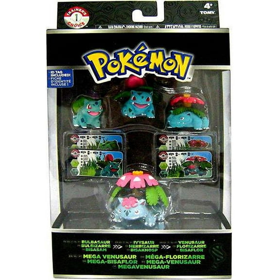 Pokemon XY Bulbasaur, Ivysaur, Venusaur & Mega Venusaur Mini Figure 4-Pack