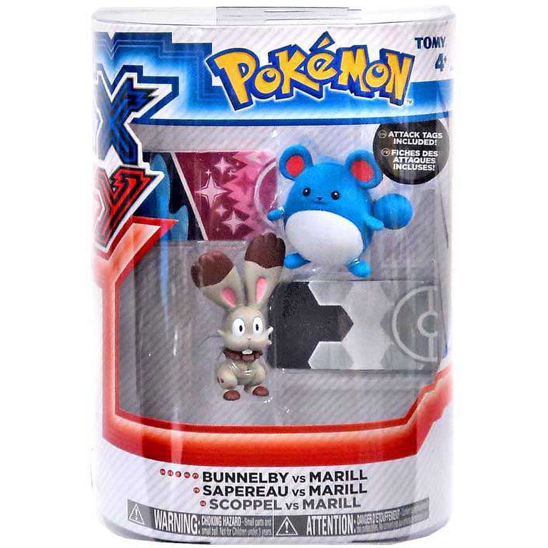 Pokemon XY Bunnelby vs Marill Figure 2-Pack - Walmart.com