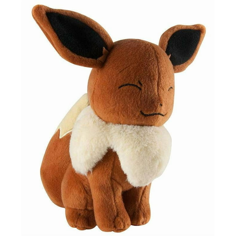8 Inch Pokemon XY Eevee Plush Toy [Eyes Closed & Smirking] for Pre