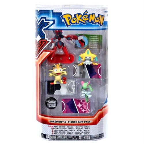 Pokemon XY Mega Scizor, Jirachi, Meowth & Kirlia Mini Figure 4-Pack
