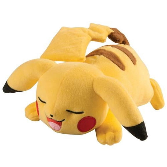 Pokemon XY Pikachu Plush (Laying Down, Closed Eyes, Open Mouth)