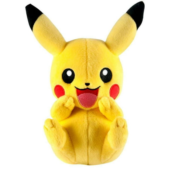 Pokemon XY Pikachu Plush (Sitting, Open Mouth, Hands on Cheeks)