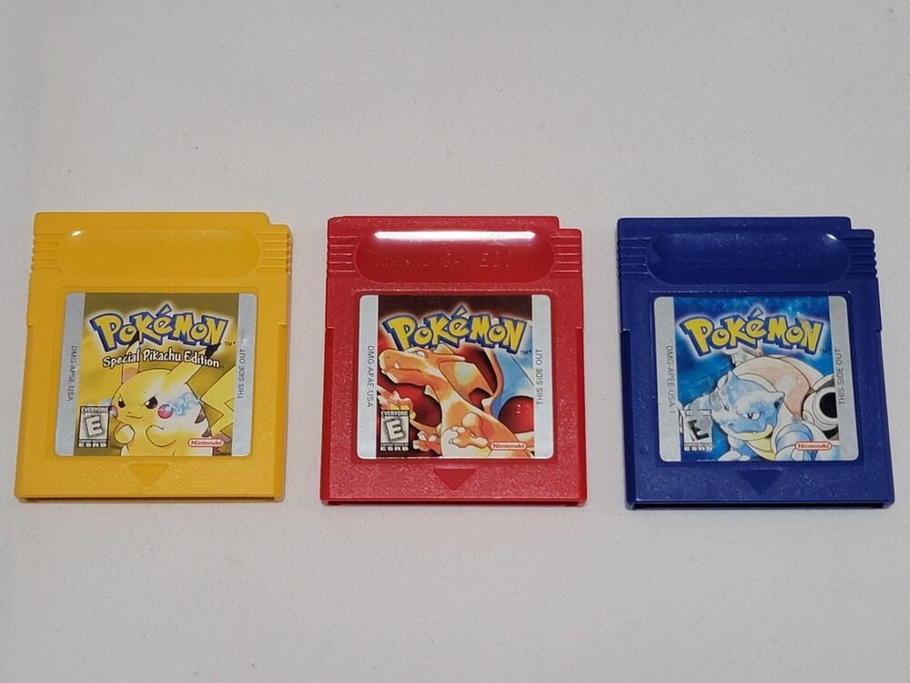 Pokemon Yellow Red \u0026 Blue Lot Nintendo GameBoy Games
