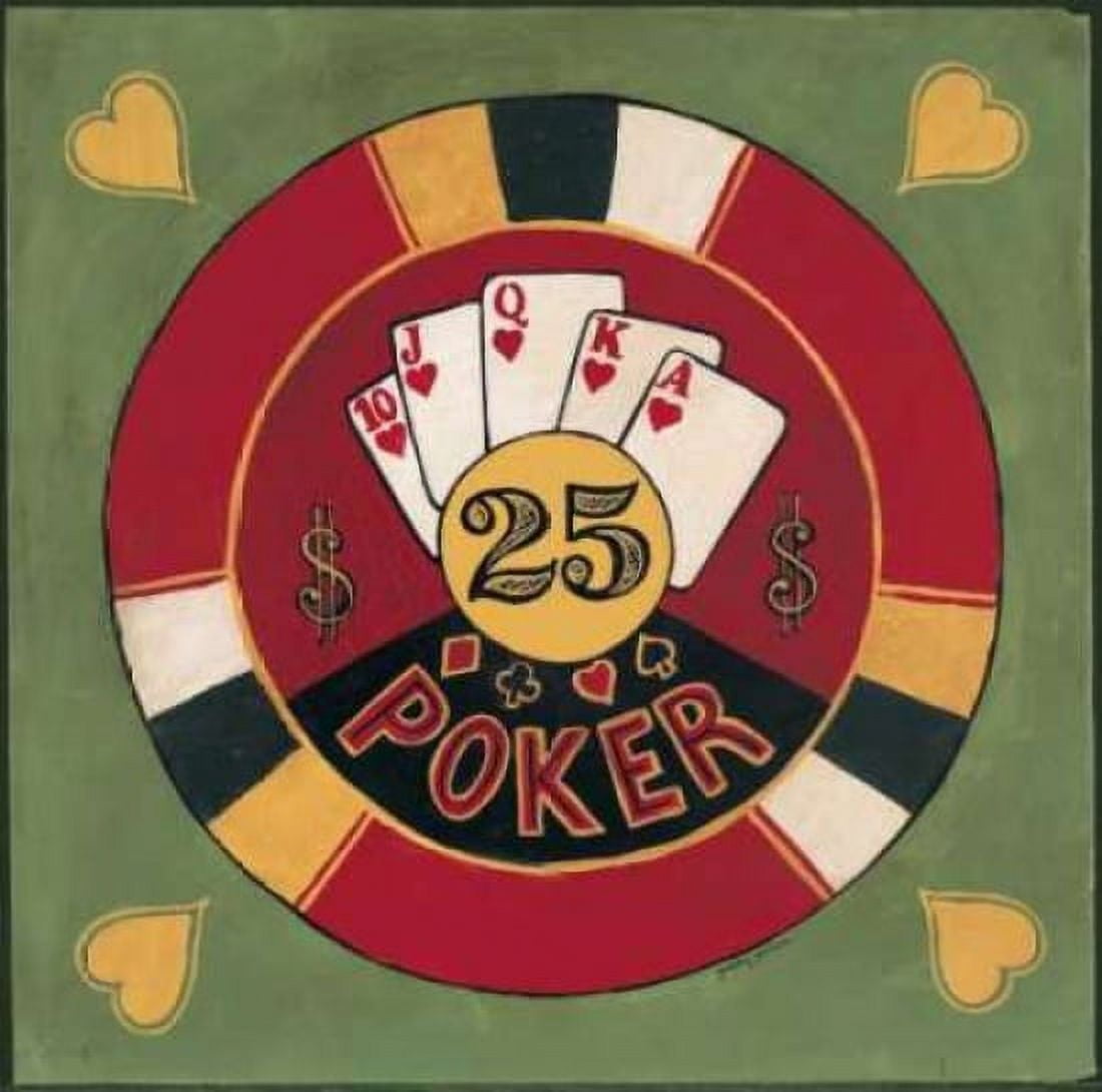 Poker - 25 Canvas Art - Gregory Gorham (24 x 24)