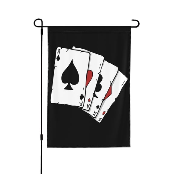Poker A Garden Flag 12.5x18 Inch Double Sided Decorations Outdoor Yard Flags For Outside Lawn Porch Garden Decor