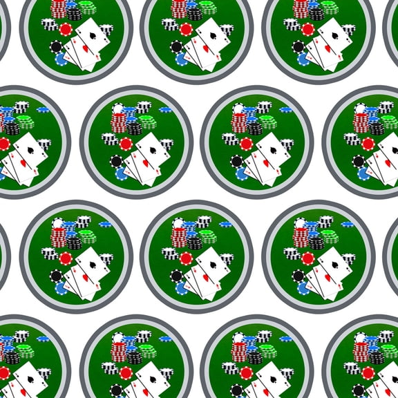 Poker Aces Cards Chips Gambling Premium Gift Wrap Wrapping Paper Roll