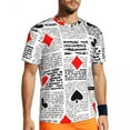 thumbnail image 1 of Poker Card Suits T Shirt Men Playing Cards Print Casual T Shirts Quick Dry Beach Hip Hop, 1 of 5