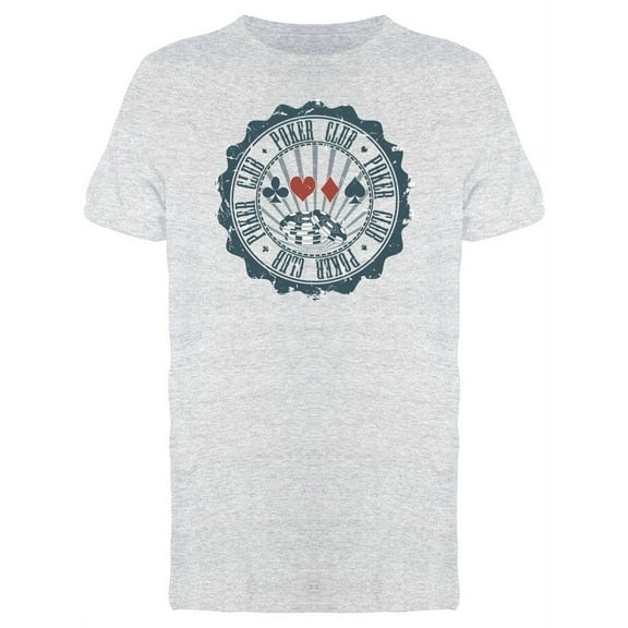 Poker Club Round Logo T-Shirt Men -Image by Shutterstock, Male Medium