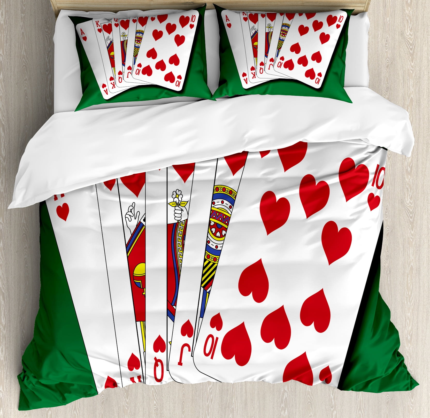 Hand of Cards Printed Velvet Cushion main image 0