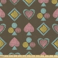 thumbnail image 1 of Poker Fabric by the Yard, Playing Card in Doodle Style with Pale Pink and Blue Tones with Grunge Effect, Upholstery Fabric for Dining Chairs Home Decor Accents, 2 Yards, Multicolor by Ambesonne, 1 of 4