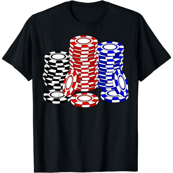 Poker Gambling Casino Gambler Card Game Hand Bluff Fold T-Shirt