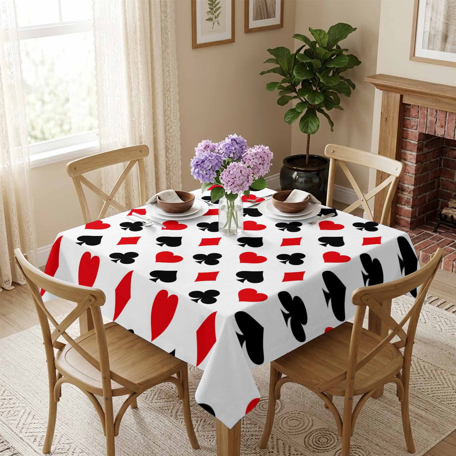 Poker Game Themed Square Tablecloth 54x54 Inch Las Vegas Theme ...