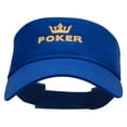 thumbnail image 1 of Poker King Embroidered Cotton Twill Sun Visor - Royal OSFM, 1 of 5