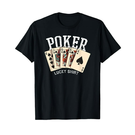 Poker Lucky Shirt Poker Player Gambling Funny Poker T-Shirt