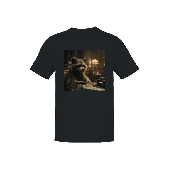 Poker Night Raccoon Gambler Men's T-shirt
