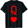 thumbnail image 1 of Poker Queen Gambling Casino Card Game Hand Fold T-Shirt, 1 of 4