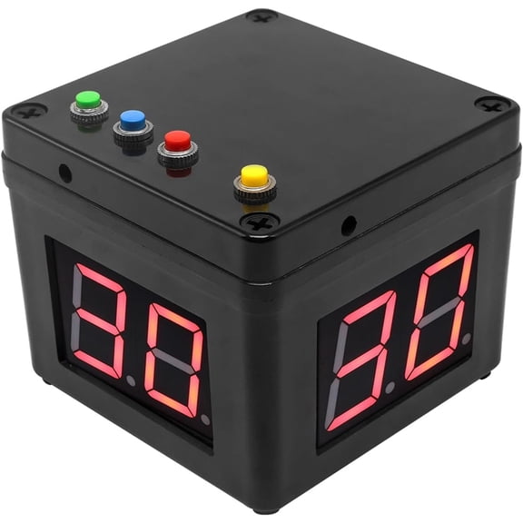 Poker Shot Clock, Seconds Countdown Timer for Poker/Casino/Chess Tournament,20/30 Sec and Custom Time,4-Sides Cube Timer