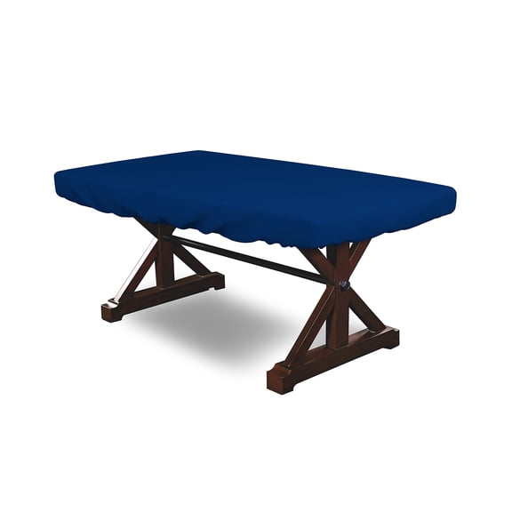 Poker Table Cover 18 Oz Waterproof - 100% Weather Resistant Outdoor Game Table Cover with Elastic at 4 Sides (100"W x 48"D x 8"H, Blue)