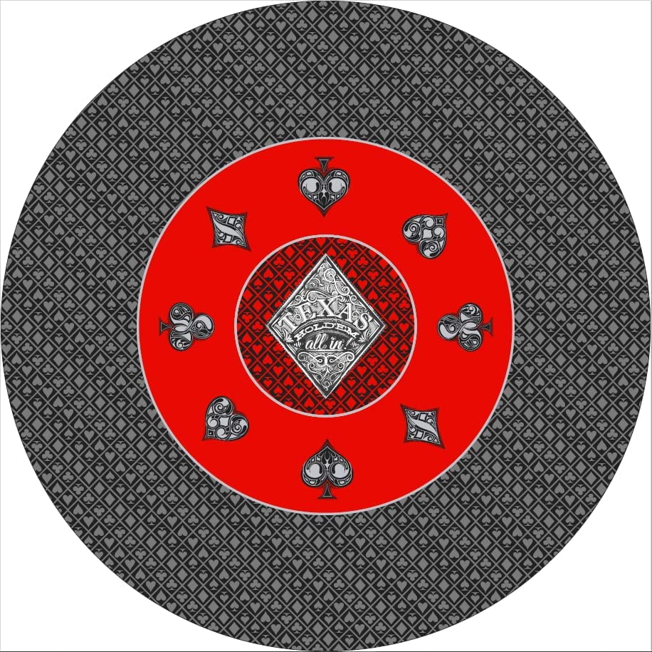 Pokermat Rond Blackjack Layout Round Portable Poker Table Top Mat - 60cm (24