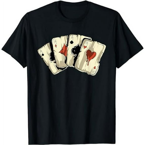 Poker Texas Hold'Em - Gambling Casino 4 Aces Poker T-Shirt