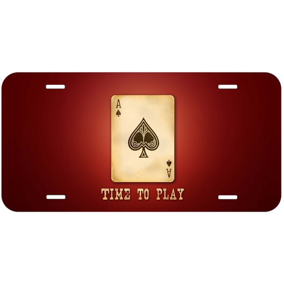 Poker Time To Play TAG10 Novelty Car Auto License Plate