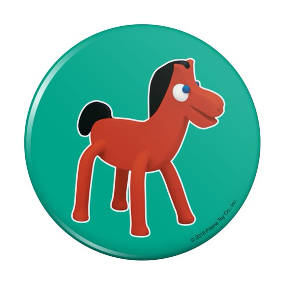 Pokey Gumby's Horse Pony Pal Friend Kitchen Refrigerator Locker Button Magnet