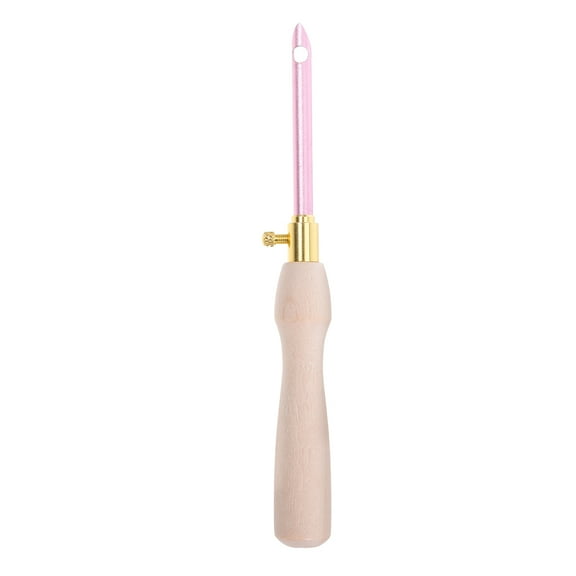 RENACLIPY Back to School Punch Needle Fabric Wood Knitting Tool Pink 1Pcs for Giving
