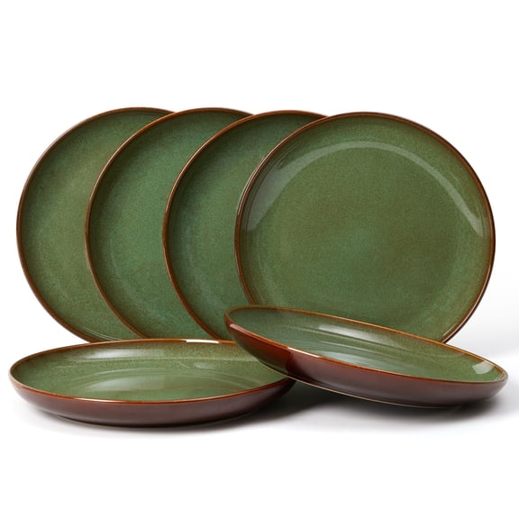 Pokini Stoneware Dinnerware Sets for 6, 10 inch plate