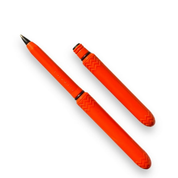 Pokka Pens 8 pack. Compact, lightweight, affordable pocket pens. Blaze Orange.