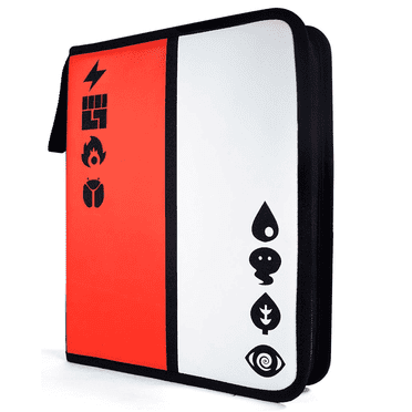 Pokke Trading Card Binder, 4 Pocket Album Holds 400 Cards, Includes 50 Sleeves