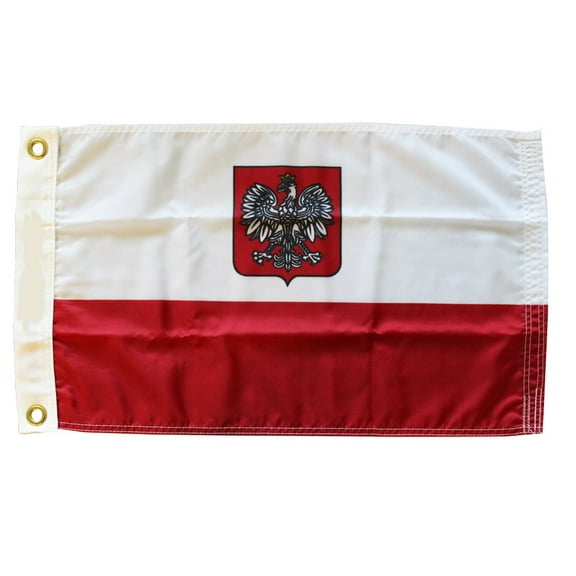 Poland - 12"X18" Nylon Flag (Eagle)