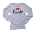 thumbnail image 1 of Poland Badminton - Olympic Games - Rio - Flag Women's Long Sleeve Grey T-Shirt, 1 of 2