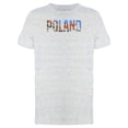 thumbnail image 1 of Poland Country Name With A Photo T-Shirt Men -Image by Shutterstock, Male x-Large, 1 of 2