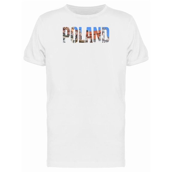 Poland Country Name With A Photo Tee Men's -Image by Shutterstock