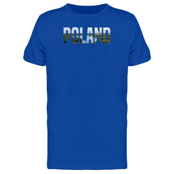 Poland Country Name With Photo T-Shirt Men -Image by Shutterstock, Male XX-Large