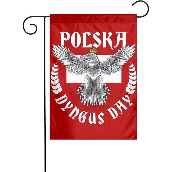 Poland Eagle Garden Flag Double Sided 12x18 Inch Outdoor Yard Welcome Banner Seasonal Holiday Decoration for House Farmhouse Lawn