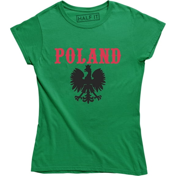 Poland Eagle Polish Pride Polska Soccer World Cup Championship Emblem Tee Shirt