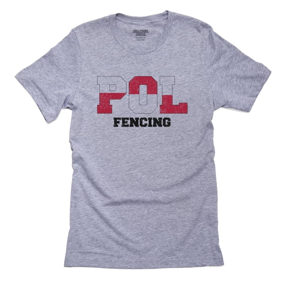 Poland Fencing - Olympic Games - Rio - Flag Men's Grey T-Shirt