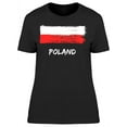 thumbnail image 1 of Poland Flag Brush Strokes T-Shirt Women -Image by Shutterstock, Female XX-Large, 1 of 2
