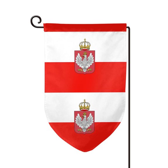 Poland-Flag Garden Flag Double Sided Flags with Vivid Color for Yard Lawn Garden Decor 12.5 x18 Inch Fillet