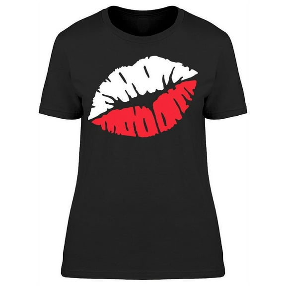 Poland Flag Kiss Graphic T-Shirt Women -Image by Shutterstock, Female Large