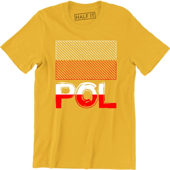 Poland Font Red White Flag Polska Polish Country POL Men's T-Shirt