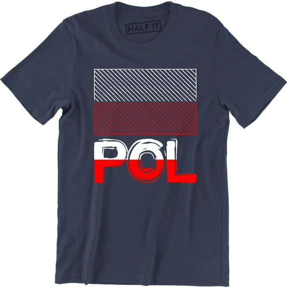 Poland Font Red White Flag Polska Polish Country POL Men's T-Shirt