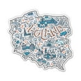 thumbnail image 1 of Poland Map Travel - 5" Vinyl Sticker - For Car Laptop I-Pad - Waterproof Decal, 1 of 1