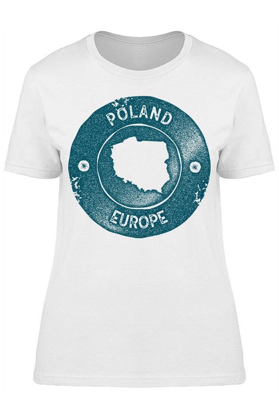 Poland Map Vintage T-Shirt Women -Image by Shutterstock, Female Medium
